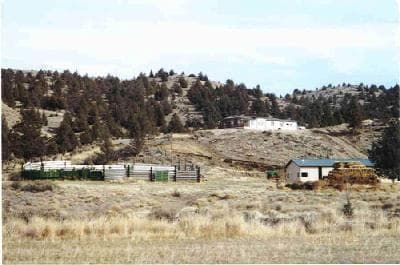 Home, corrals, shop building.