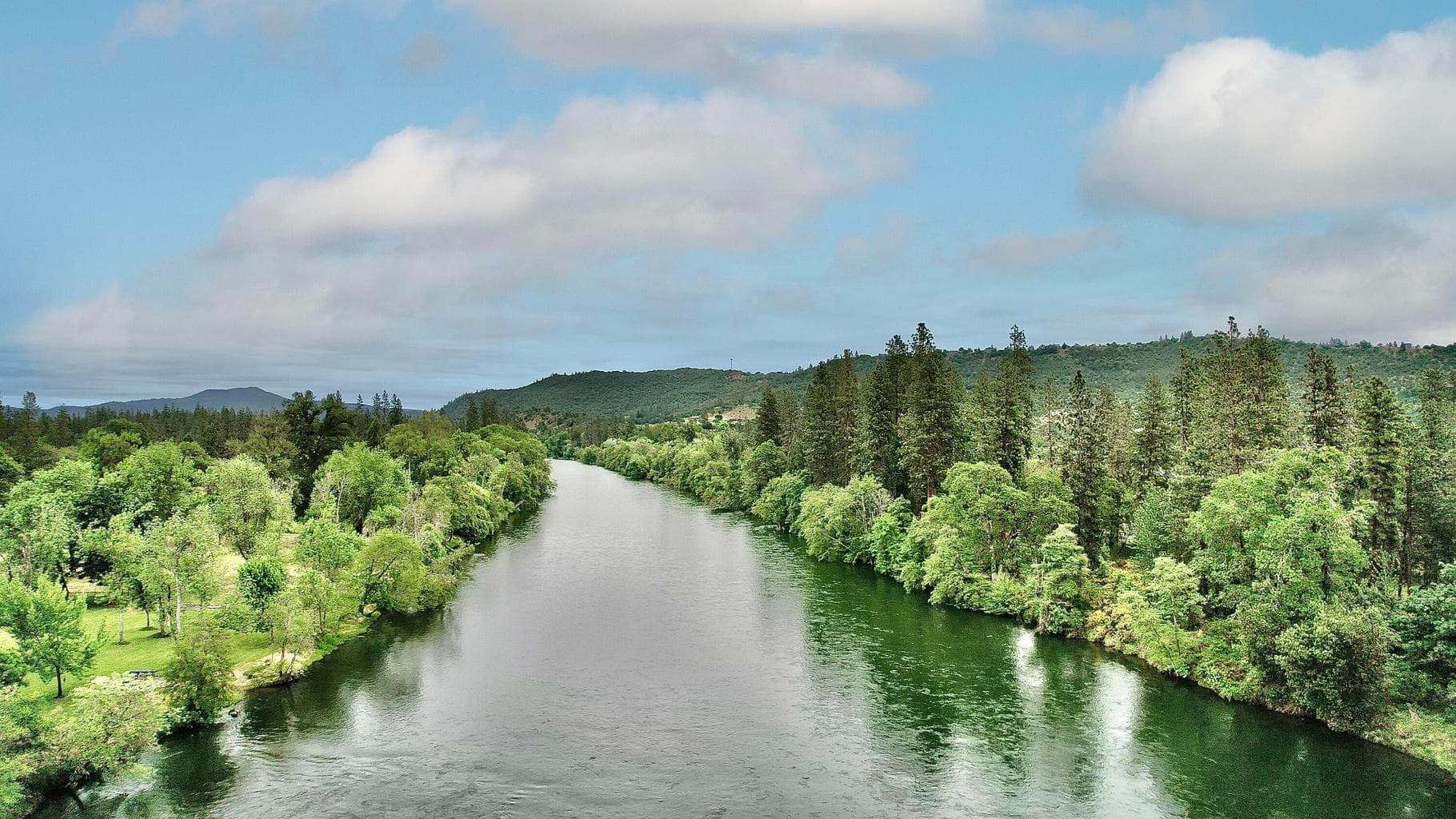 Rogue River Frontage on the 10.02 acre lot, with the 10.89 acre lot that is on Modoc Road.