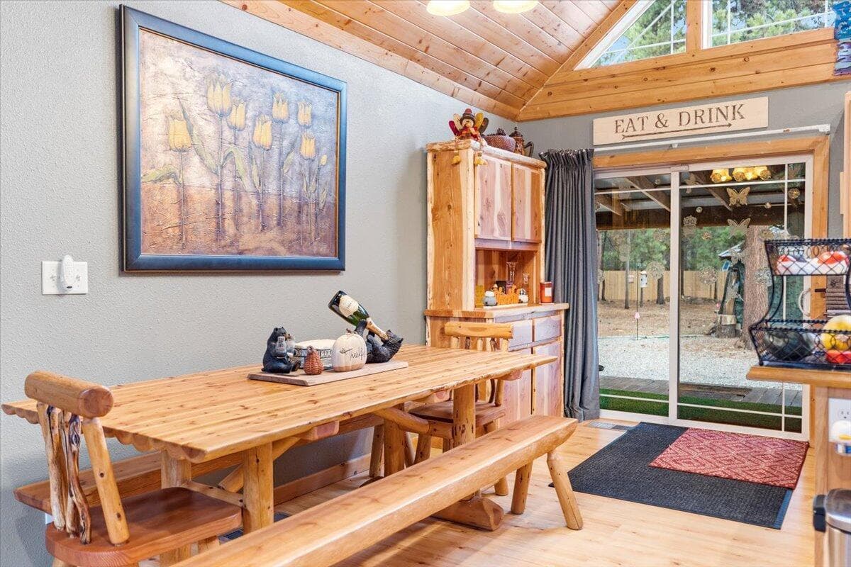 Wood Table and Hutch Included in Sale Price