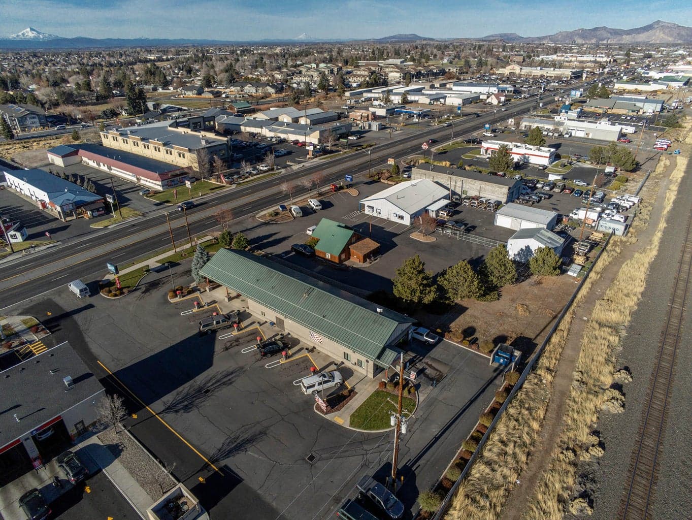 Aerial of property looking north