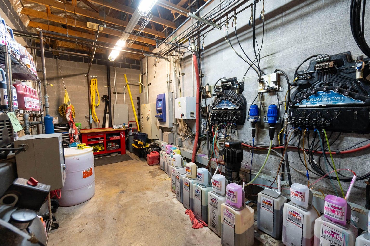 Control room with supplies