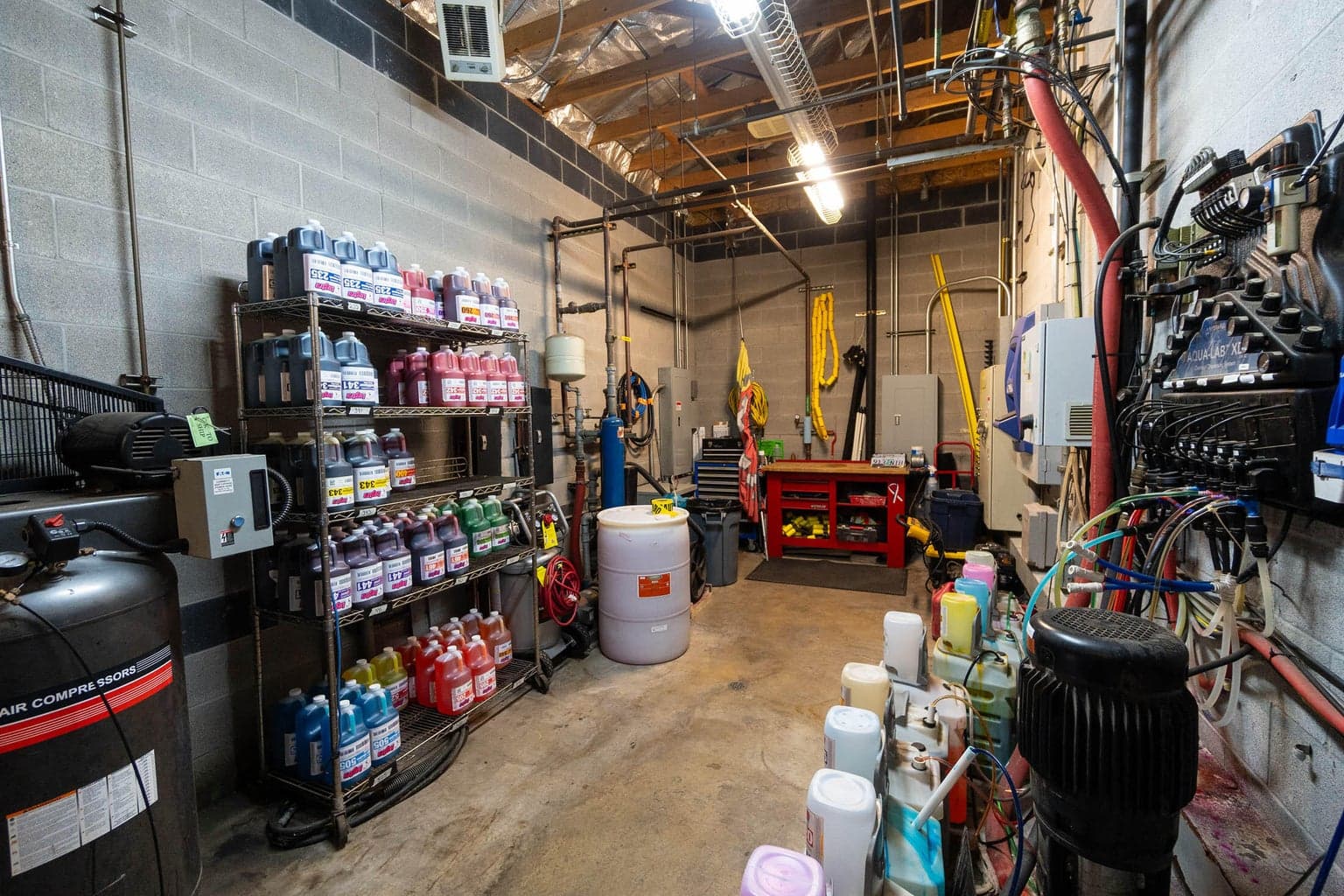 Control room with supplies