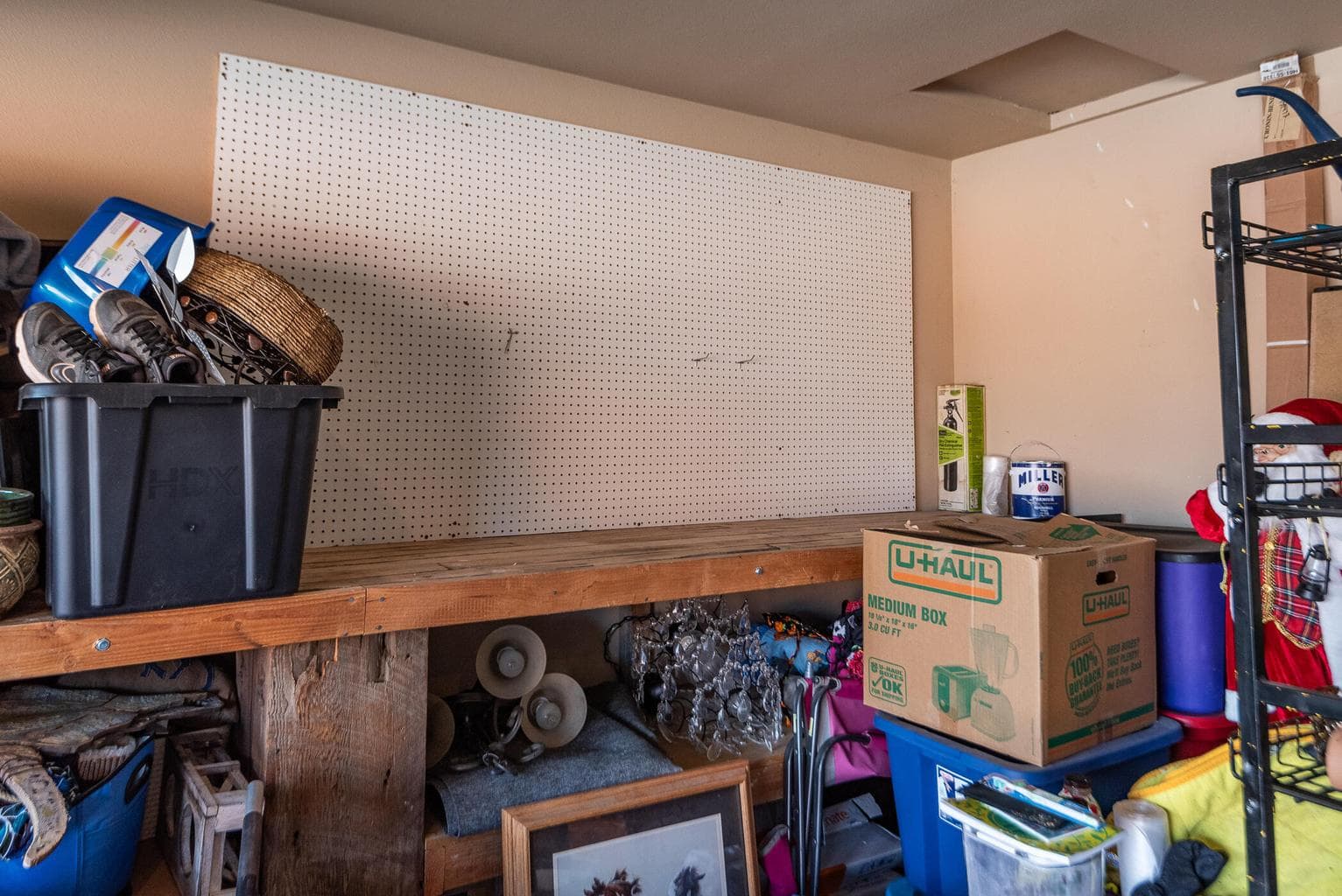 Work bench in garage