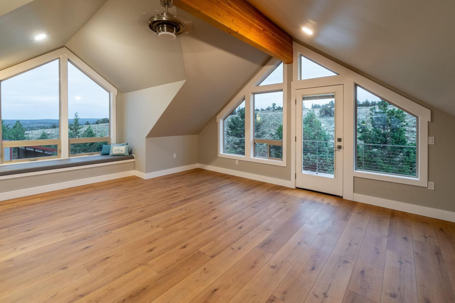 loft/bonus room with heated bench