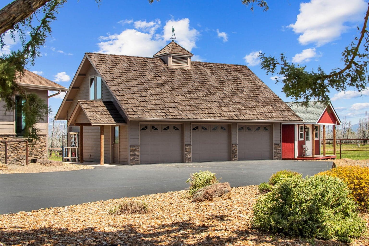 1st 3 car garage.