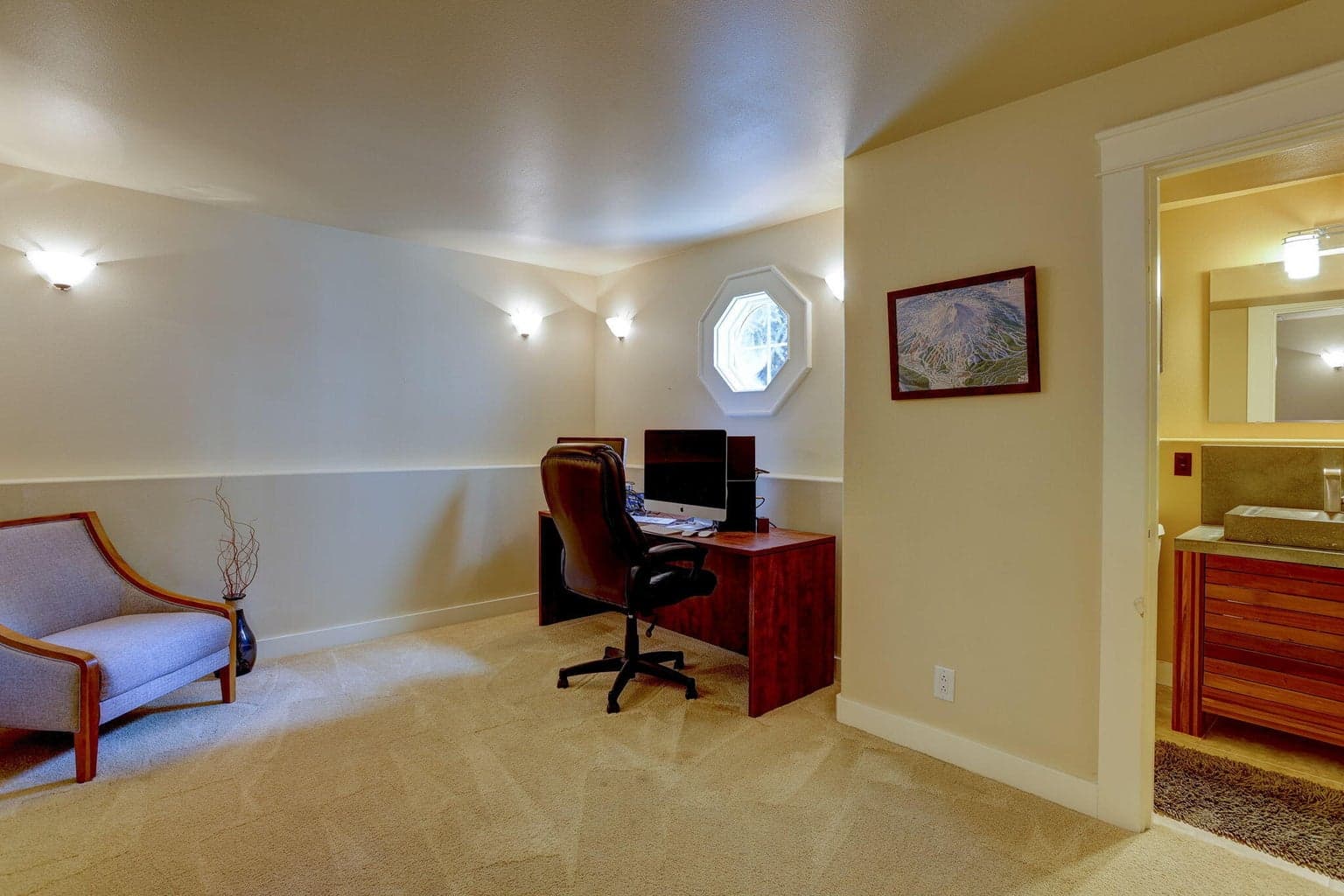 Lower-level office space