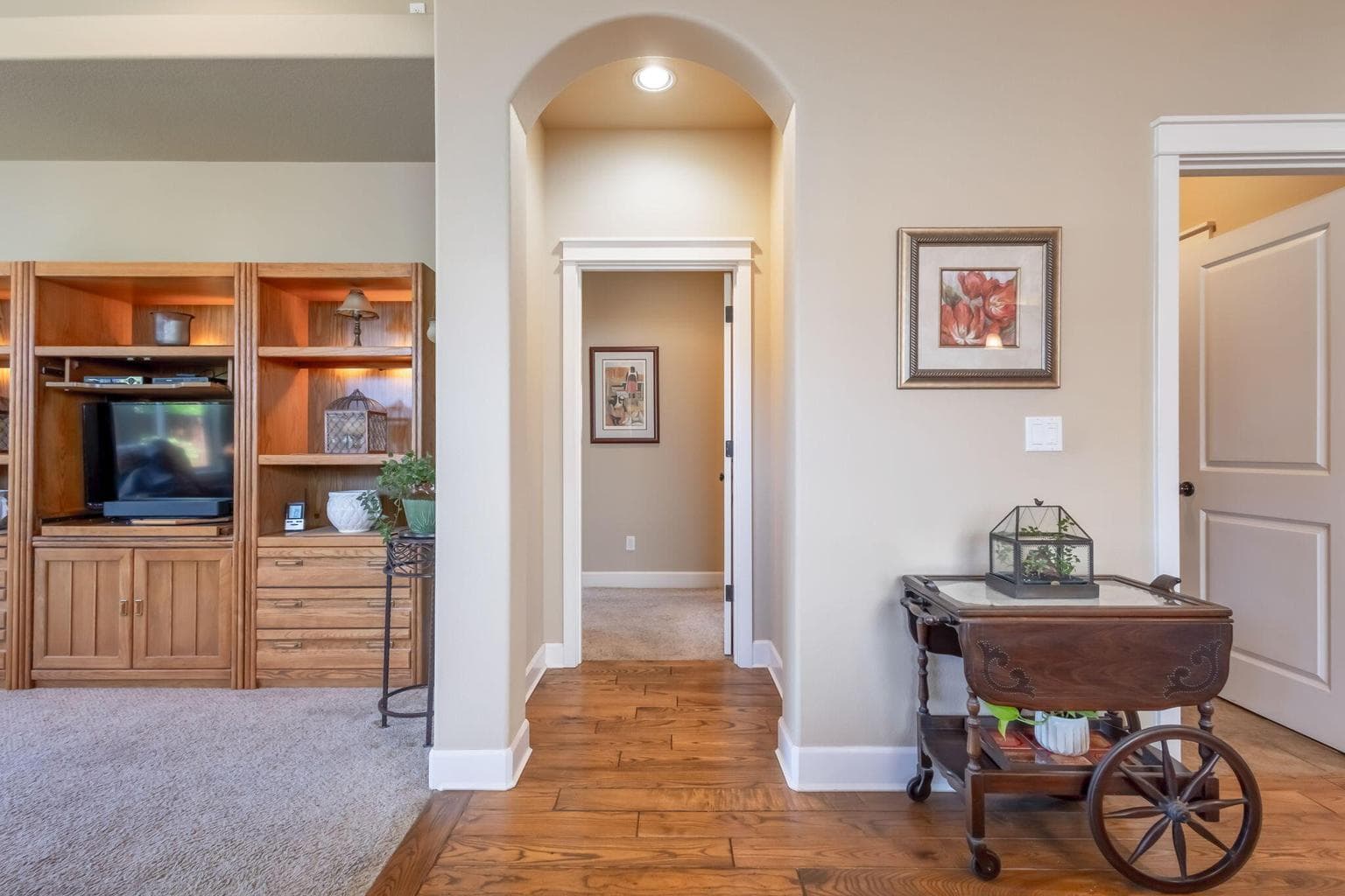 Vaulted living room