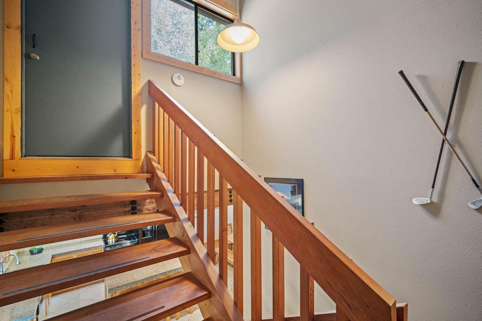 Stairs to rooftop deck