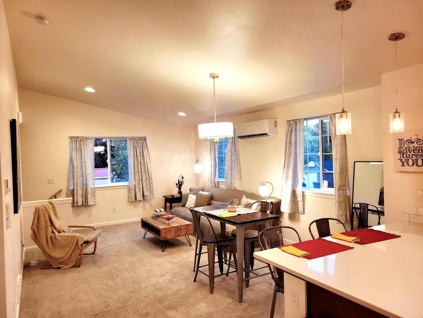 Nice living room and dining room