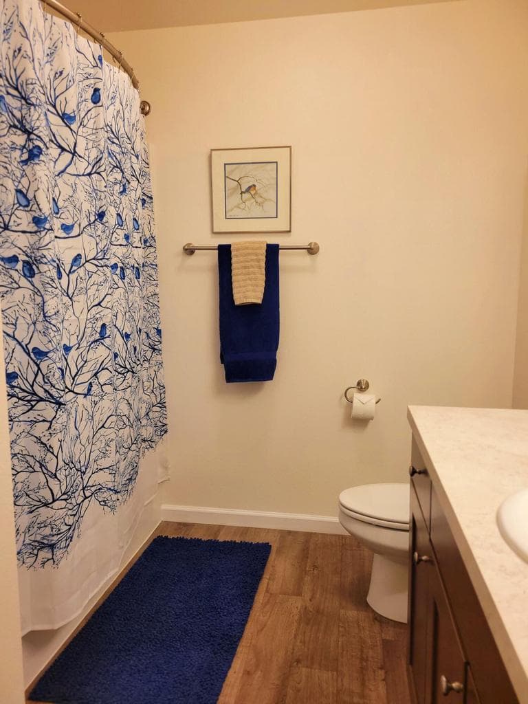 Full bath. Laundry is in the hallway