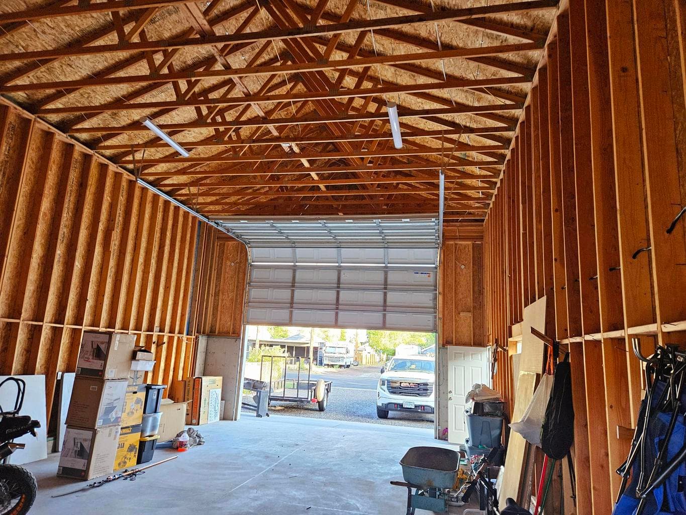 interior for storage of a large boat, RV