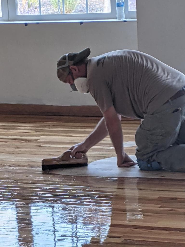 Refined, reconditioned red oak floors