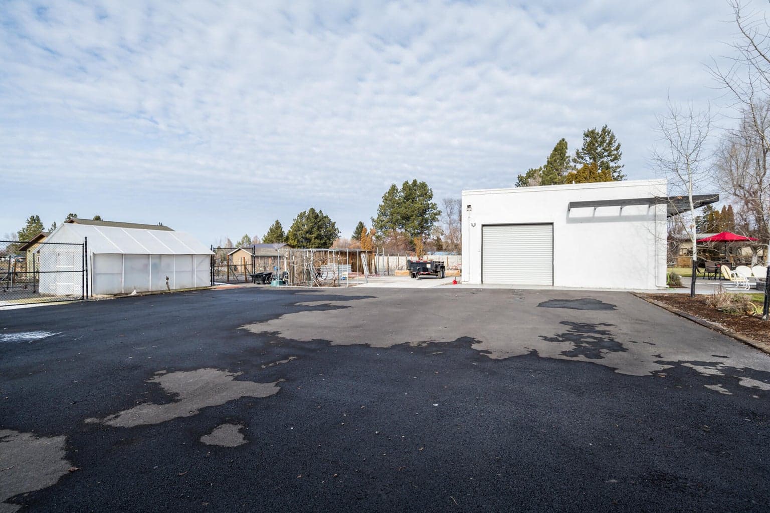 Shop, RV pad & greenhouse