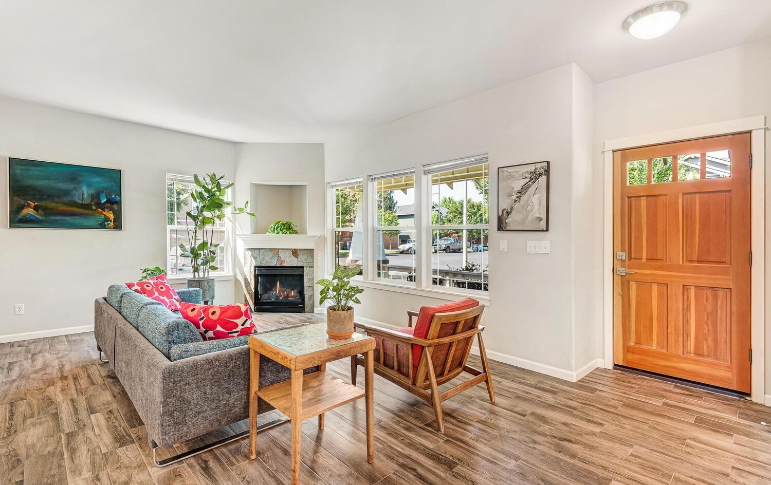 Great room with gas fireplace