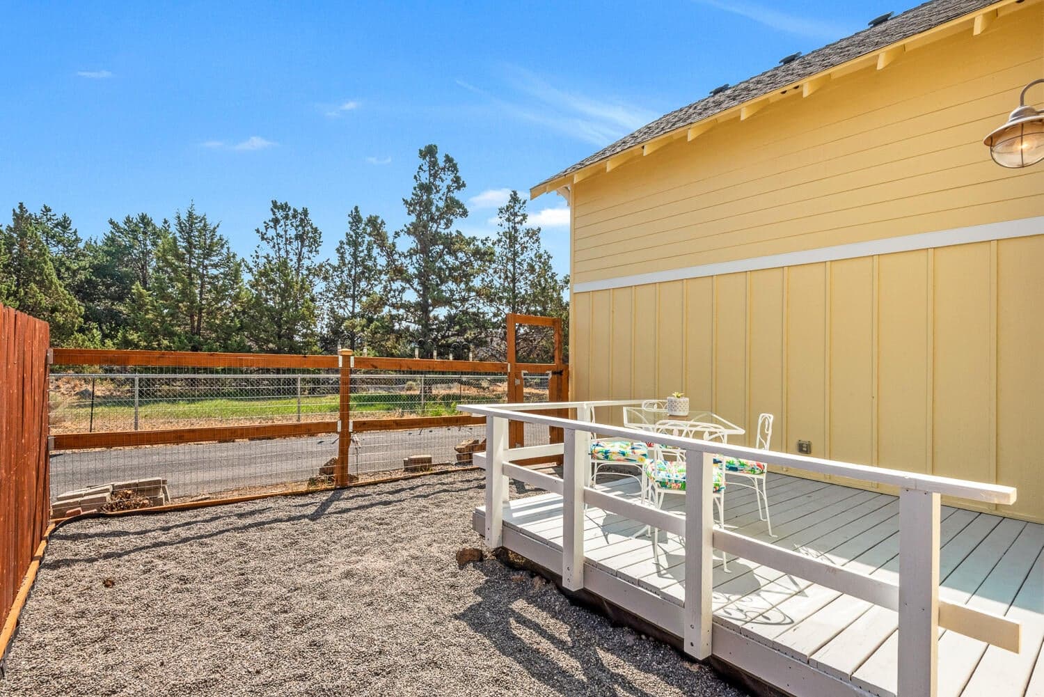 Fenced and private back yard