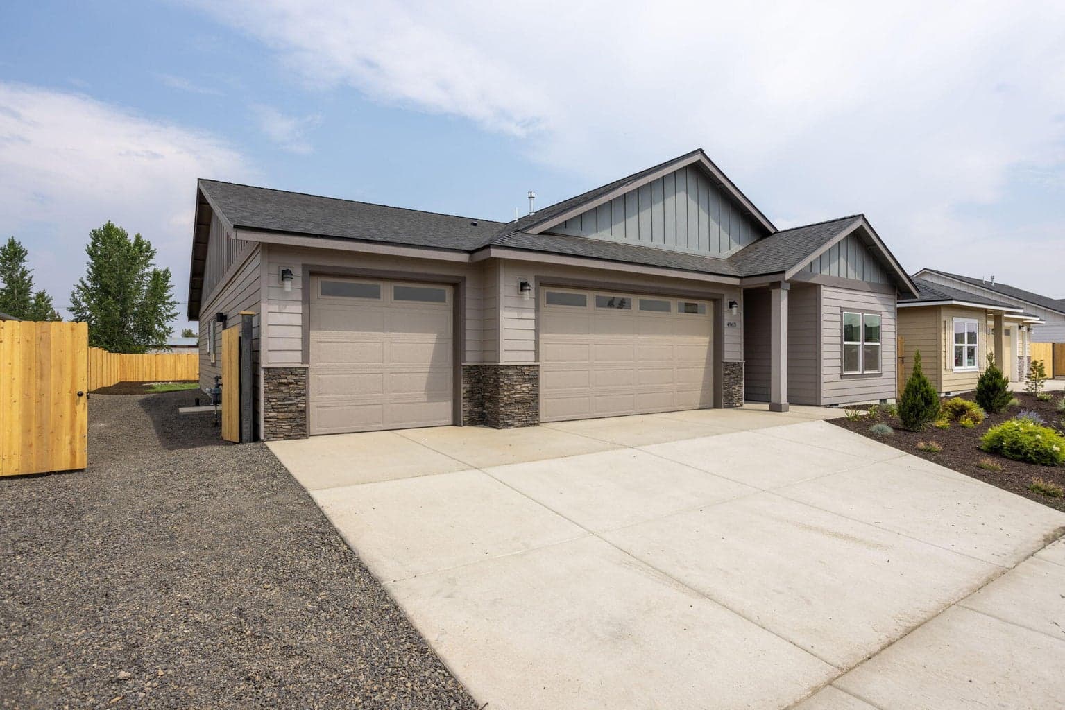 3 car garage & RV / boat parking