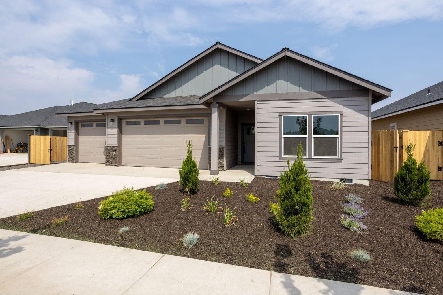 Front & backyard landscaping & fenced