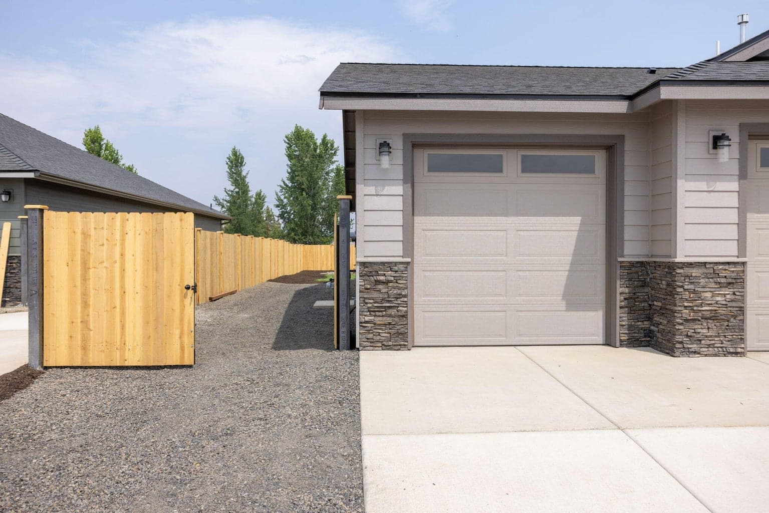 Side RV parking and gate