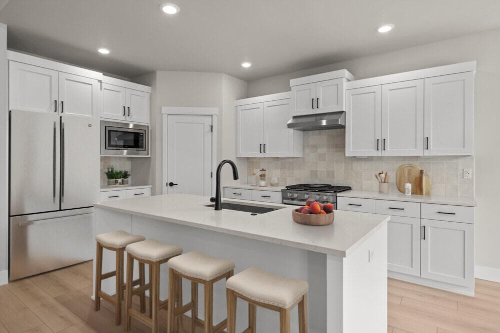 Kitchen sample. Similar model only, specs vary. Refrigerator is not included.