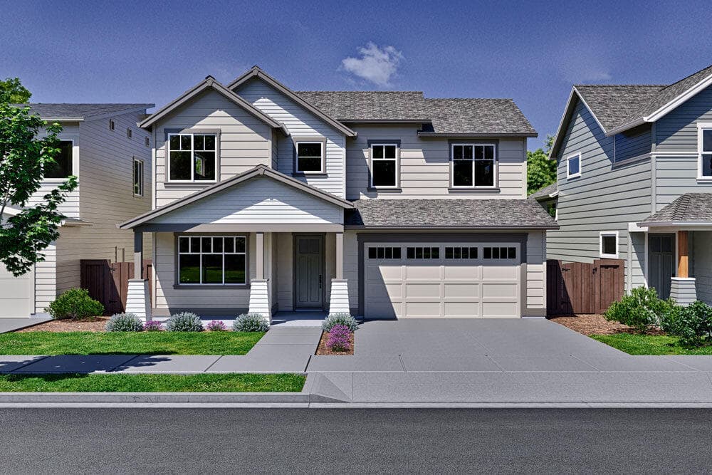 Artist rendering for illustration purposes only. Siskiyou 2-car model. Specs, standards and colors vary.