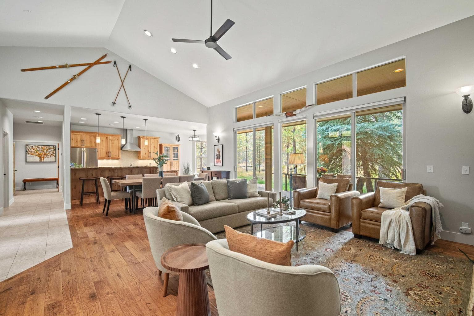Large windows and sliders to the back deck
