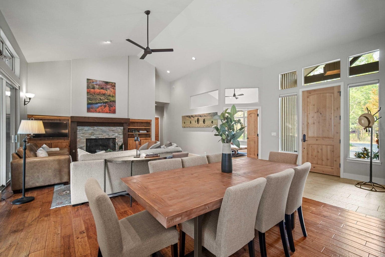 Spacious dining area