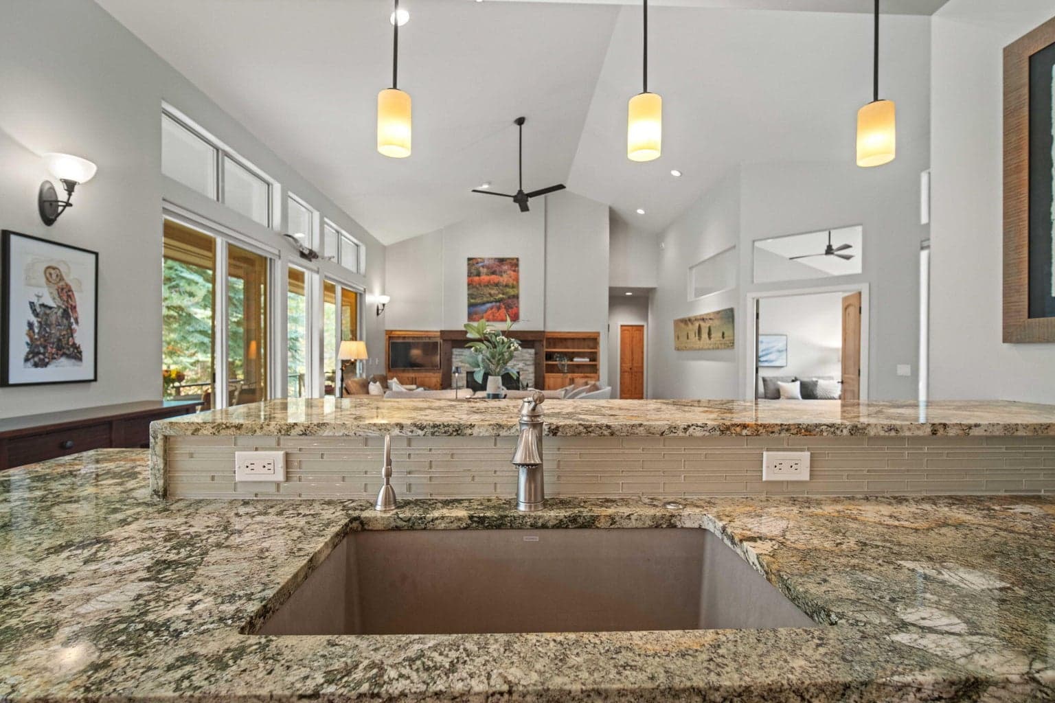 Solid granite surfaces