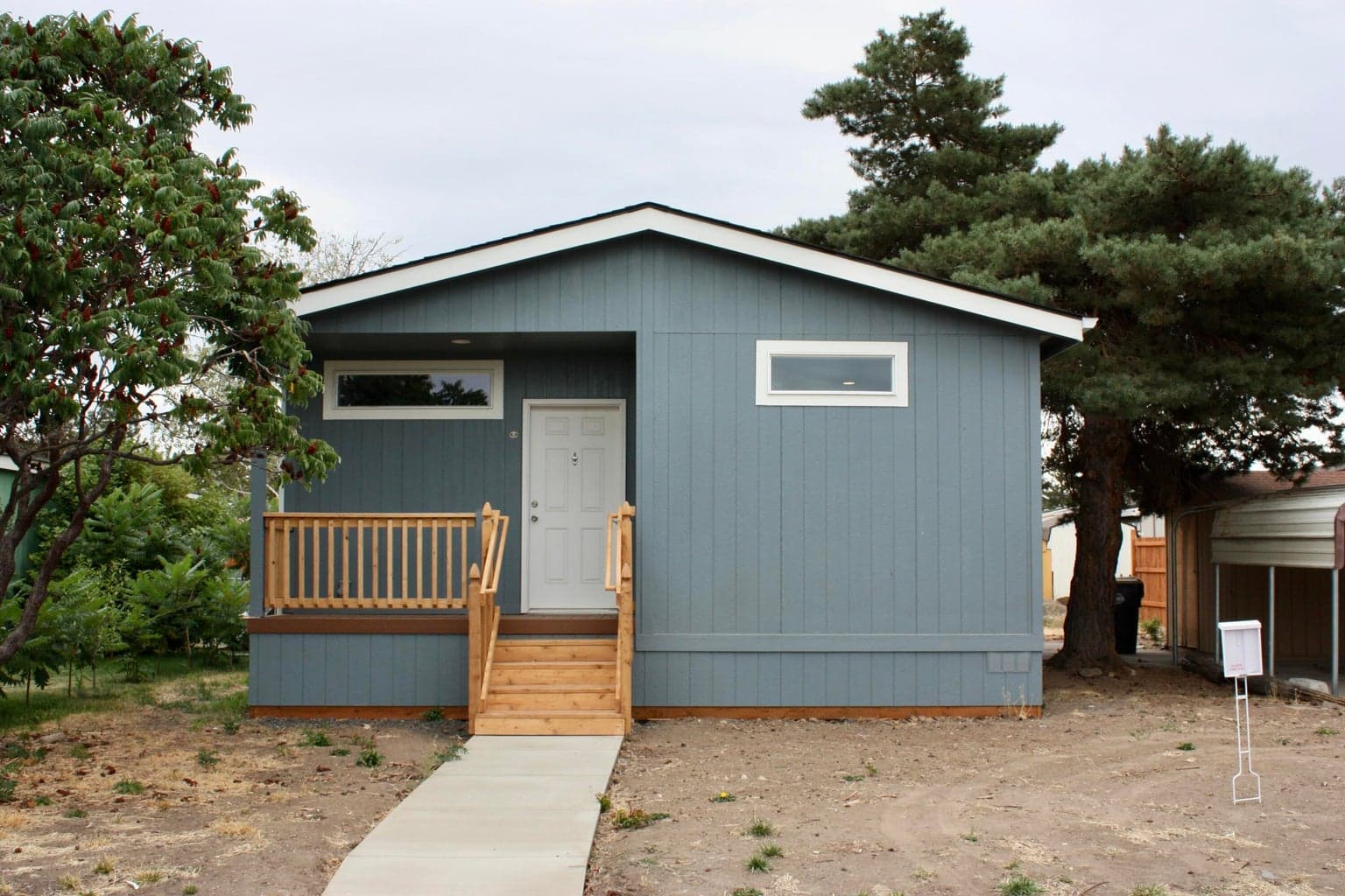 Landscaping will be completed by seller before close of escrow.