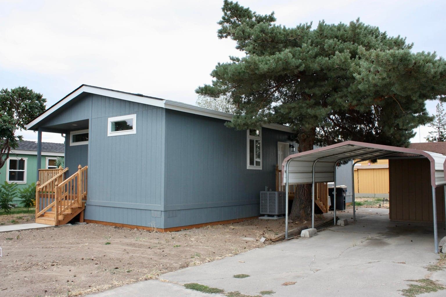 Landscaping will be completed by seller before close of escrow.