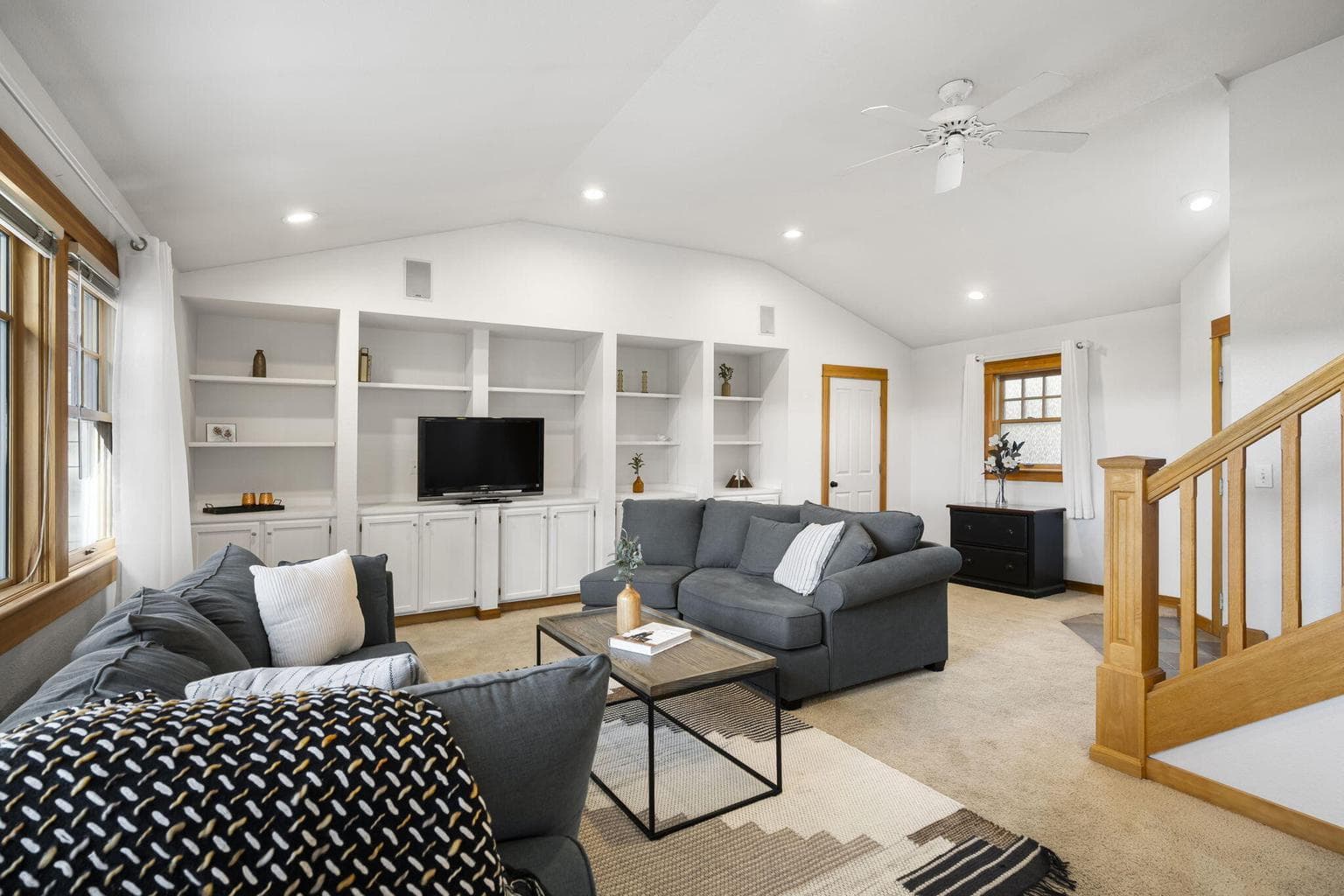 The timeless built ins throughout give character to the home