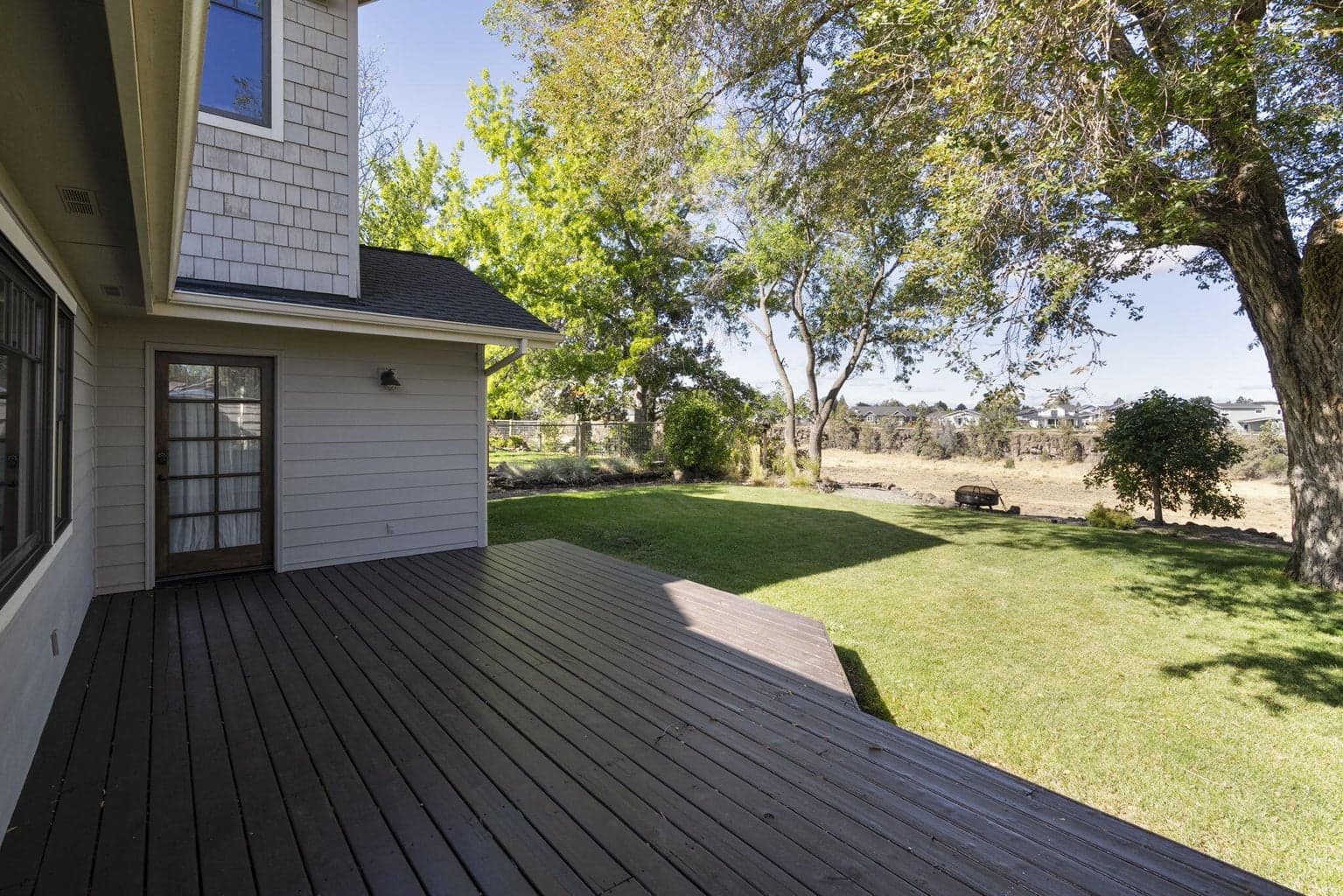 Enjoy the views from the private back deck