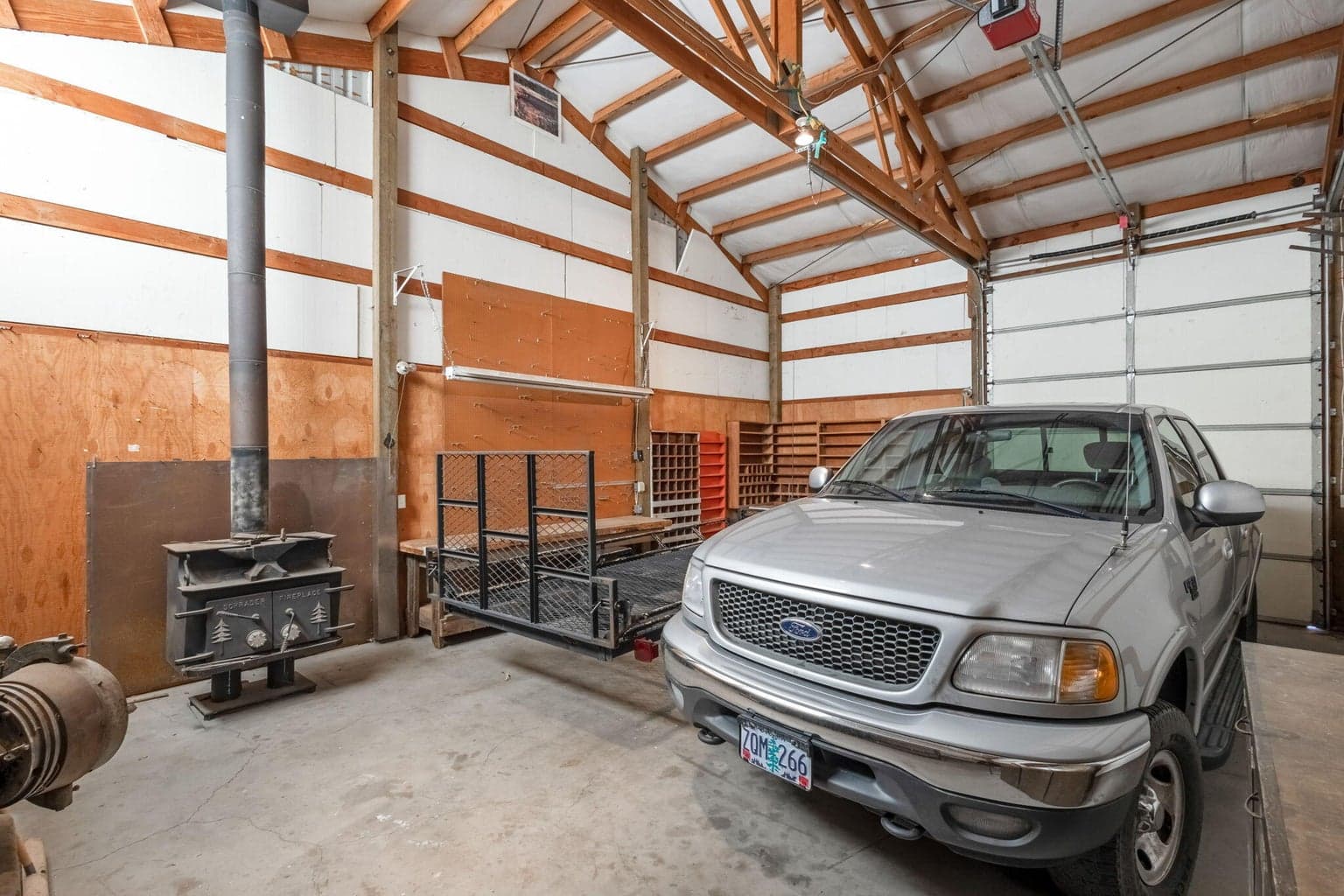 Shop Area with woodstove