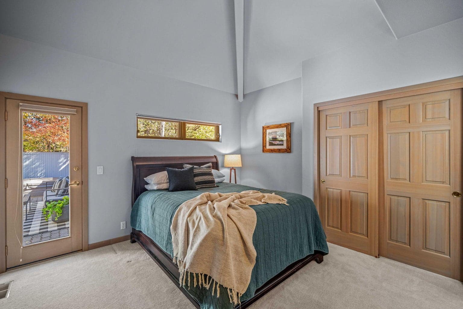 Guest Room with private access to the hot tub and outdoor living space