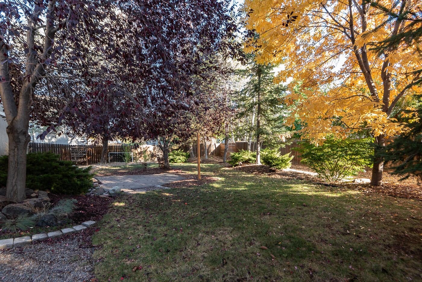 A private park setting in back.