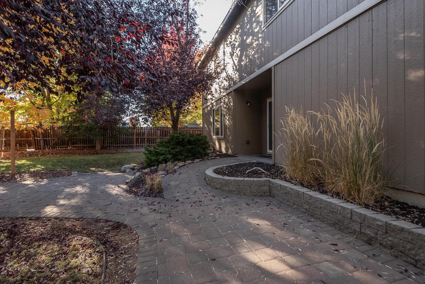 The corner lot creates a large back yard.