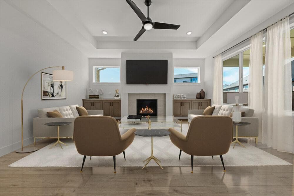 Virtually staged photos of actual home.