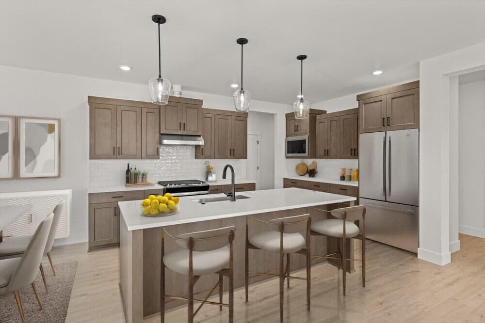 Virtually staged photos of actual home.