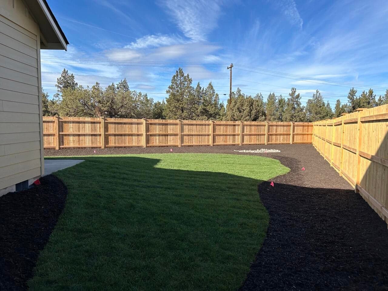 Lot 20 north side yard