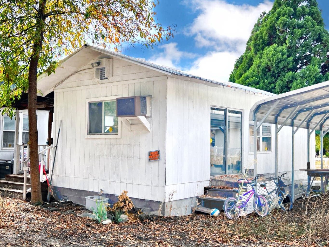 View of Back of Shop and Edge of Carport