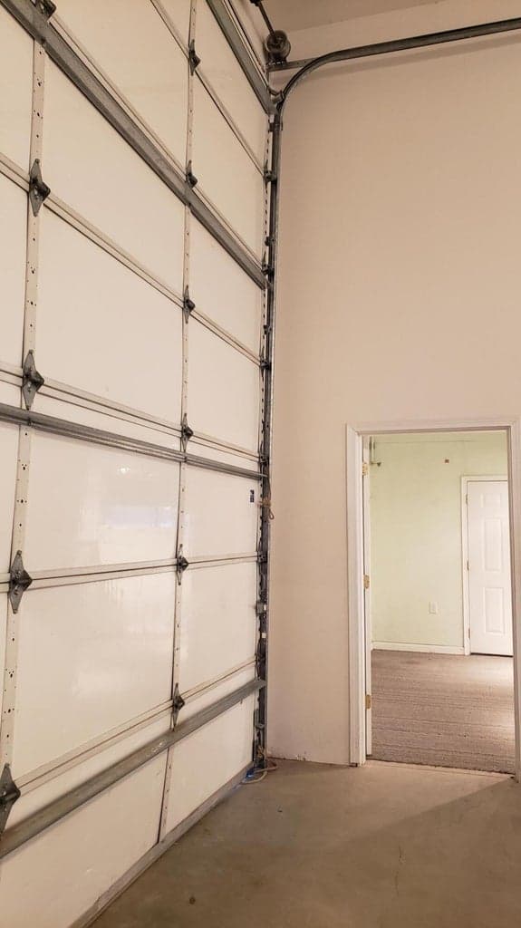 Giant overhead doors, with interconnected bays.