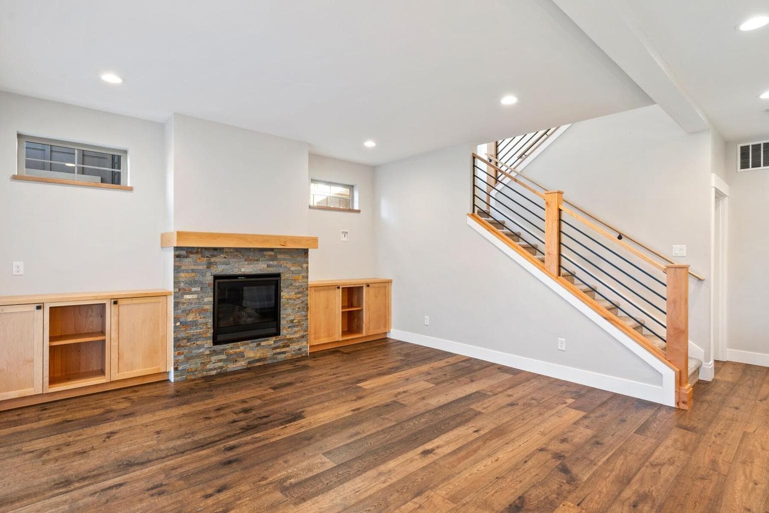Great built ins around the fireplace