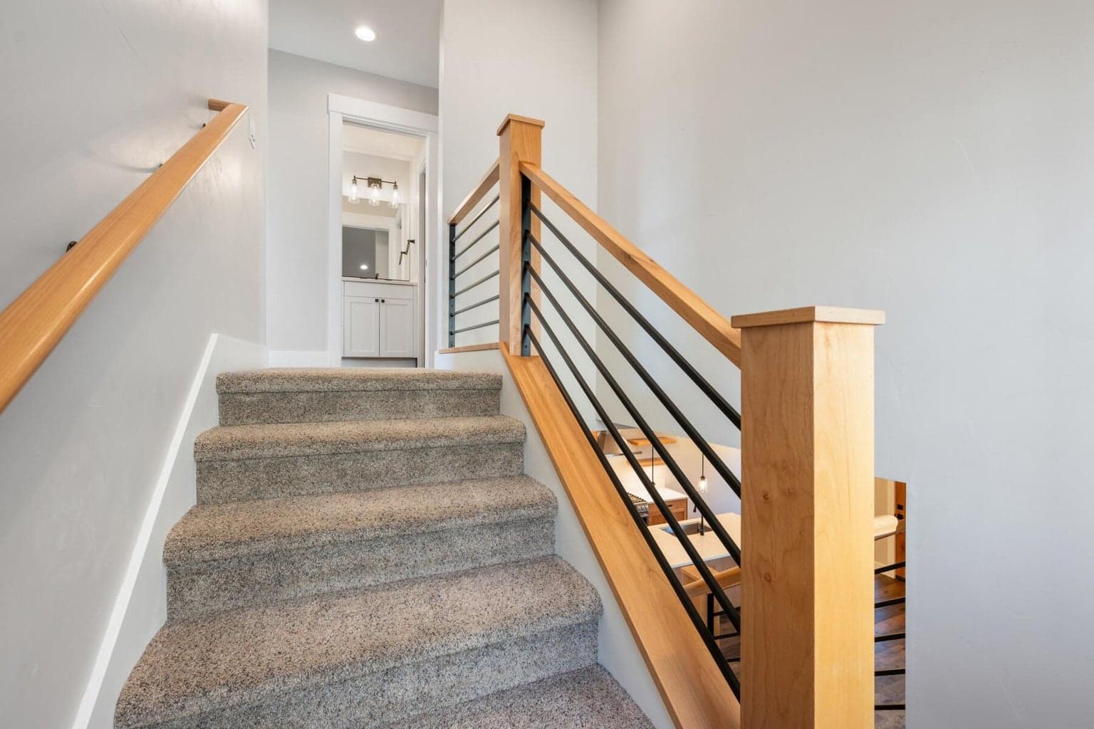 second level living and bedrooms