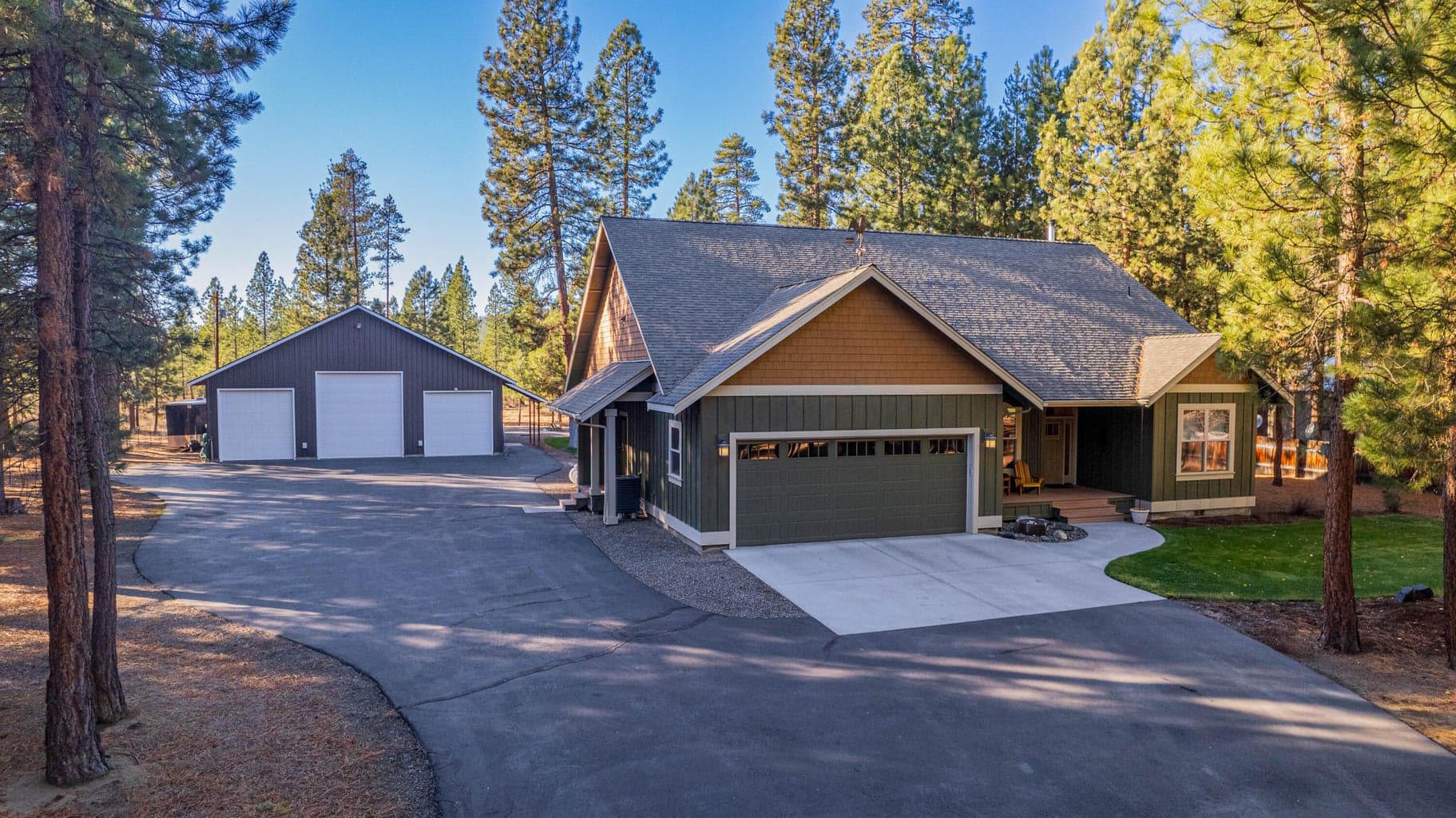 Just a little over 2000 s.f. of perfection backing to the National Forest...