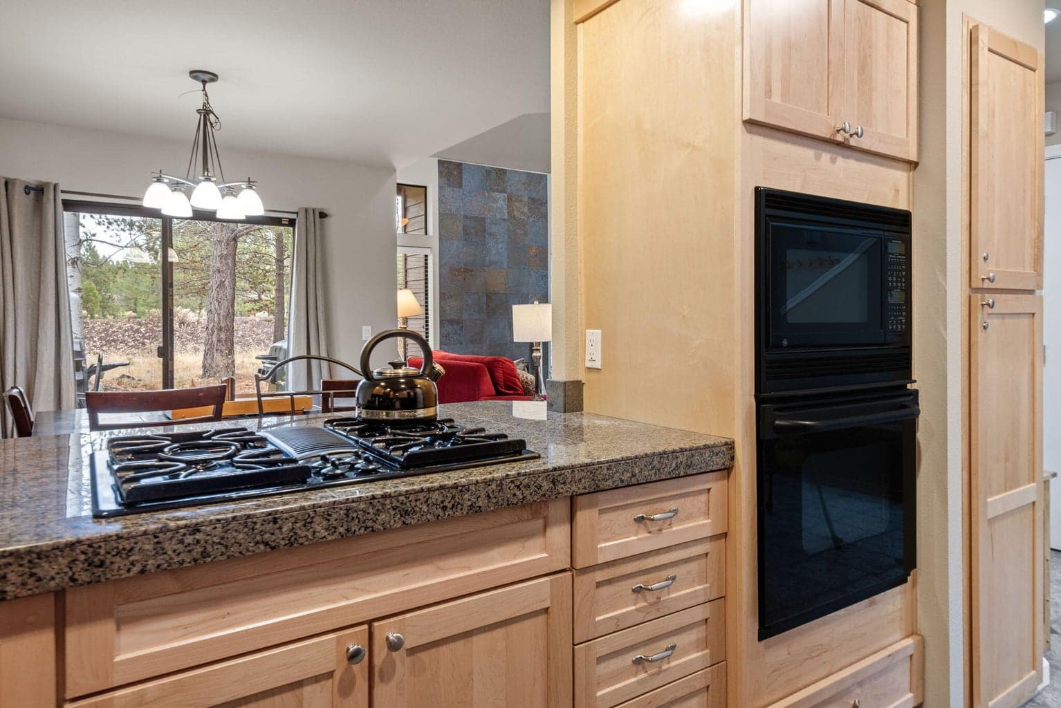 Views from the kitchen allow the chef to be a part of the conversations.