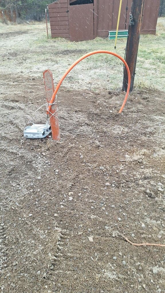 Fiber optic cable installed to build site.