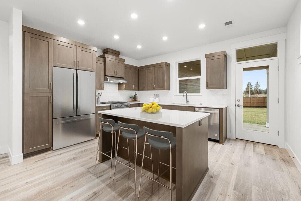 Kitchen. Photos have been virtually staged.