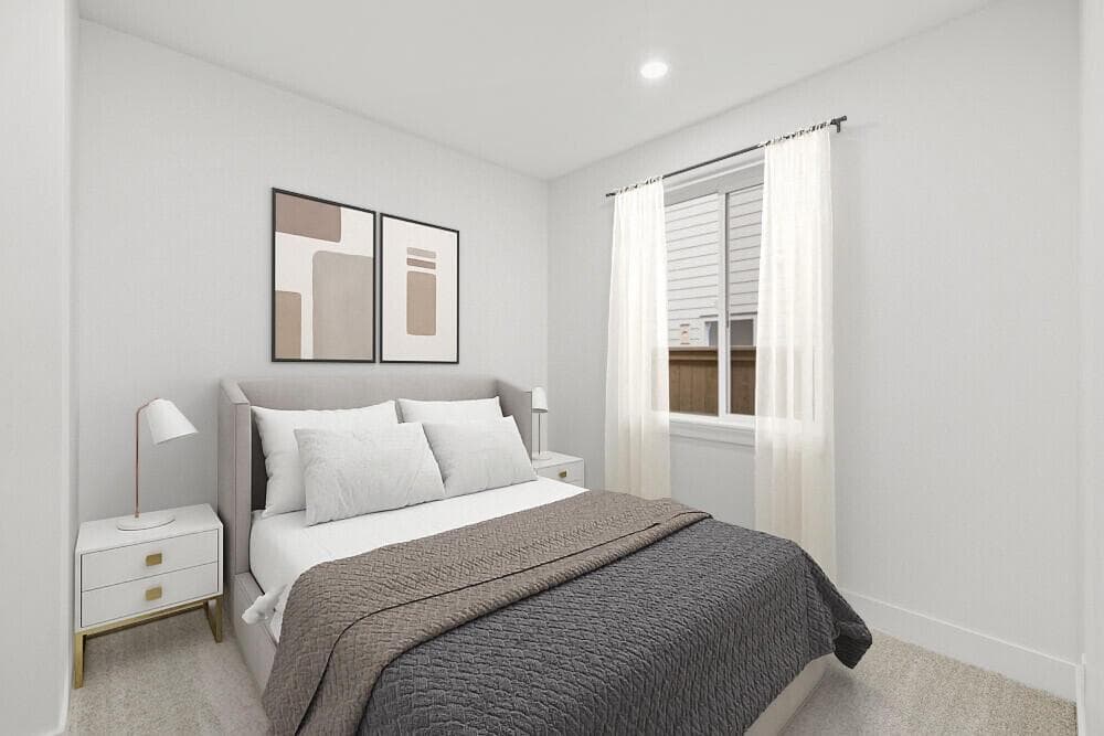 Second bedroom. Photos have been virtually staged.
