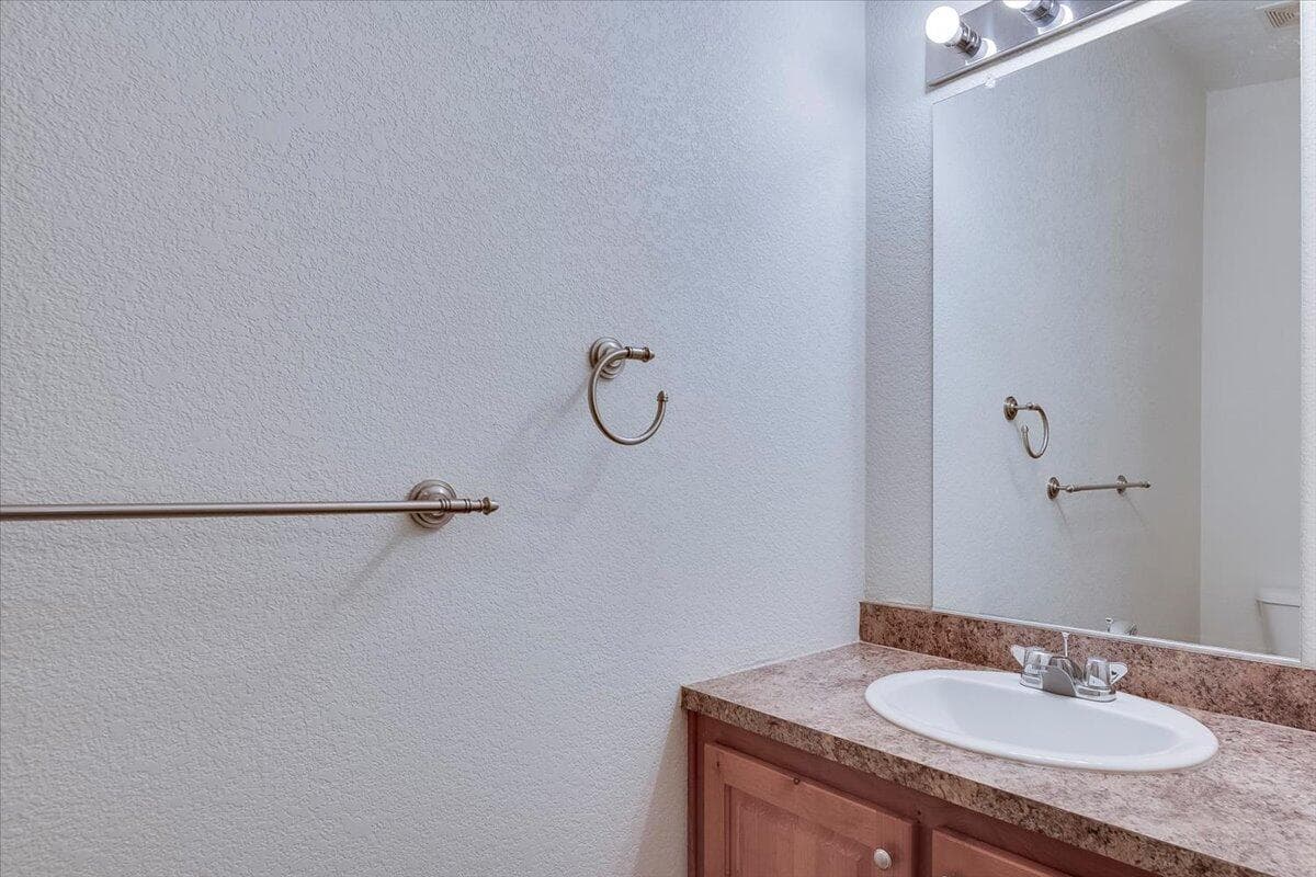 Half bath off the utility room