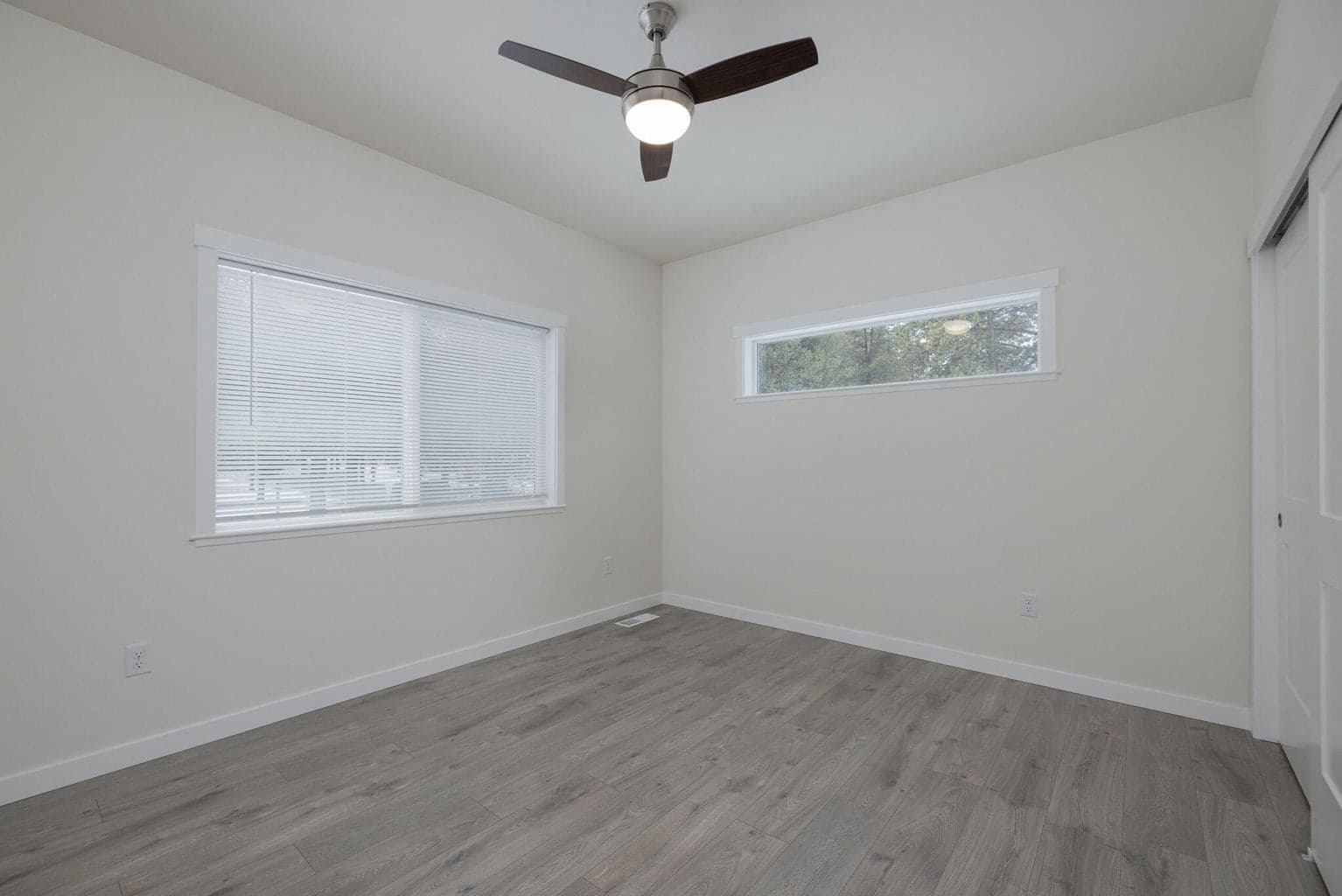 bedroom #3 is 13 x 11 and has a ceiling fan