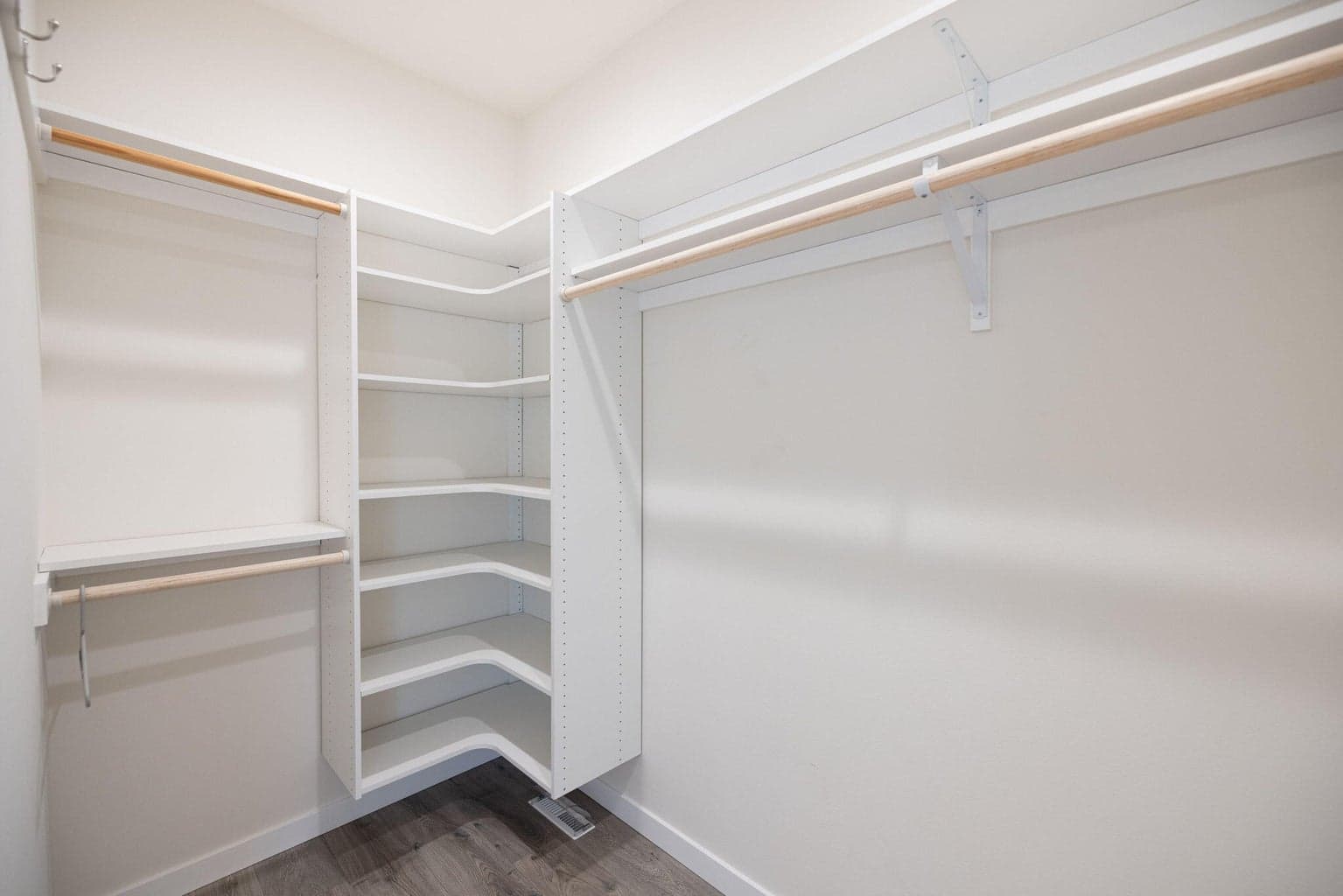 built out walk-in closet in primary suite